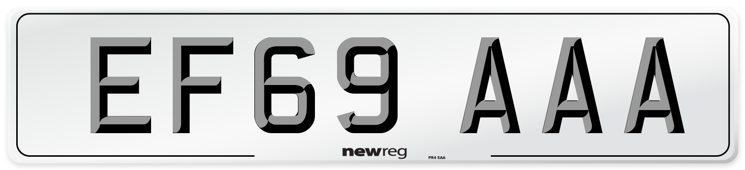 EF69 AAA Number Plate from New Reg